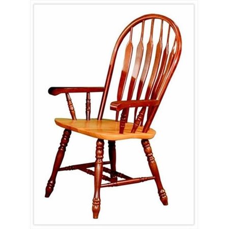 SUNSET TRADING Sunset Trading Comfort Dining Arm Chair in Nutmeg Light Oak DLU-4130-NLO-A